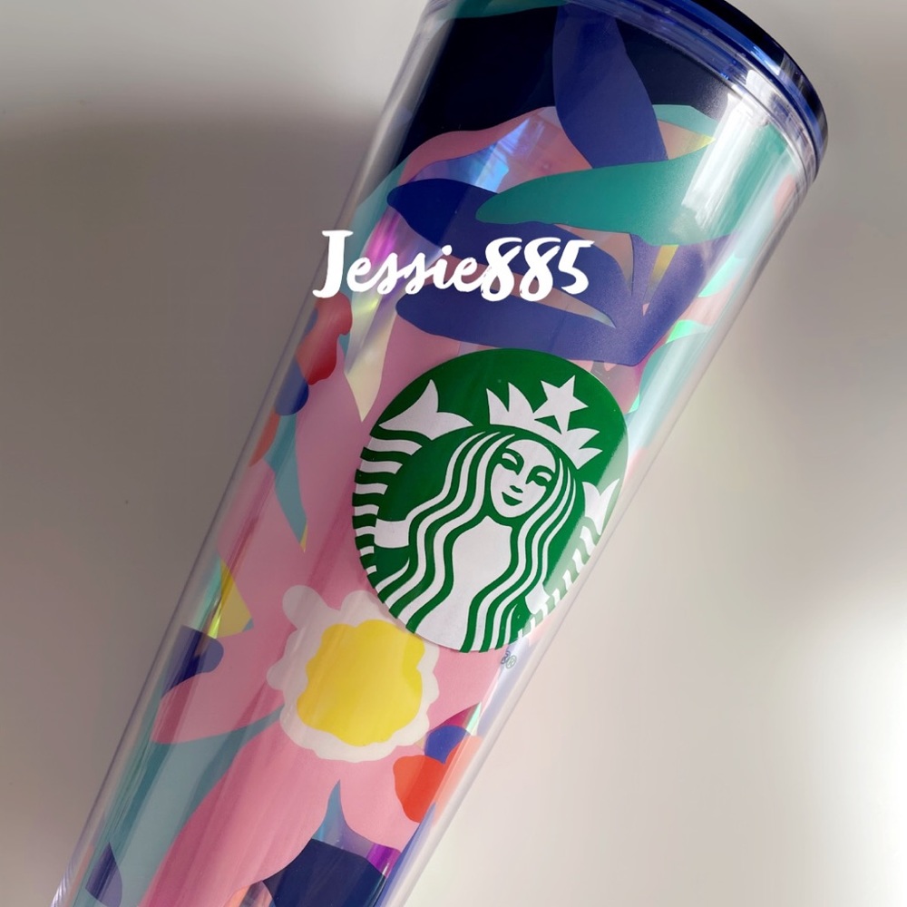 Floral print tumbler
